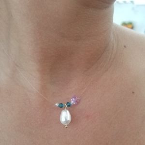 Nylon Butterfly Pearl Necklace